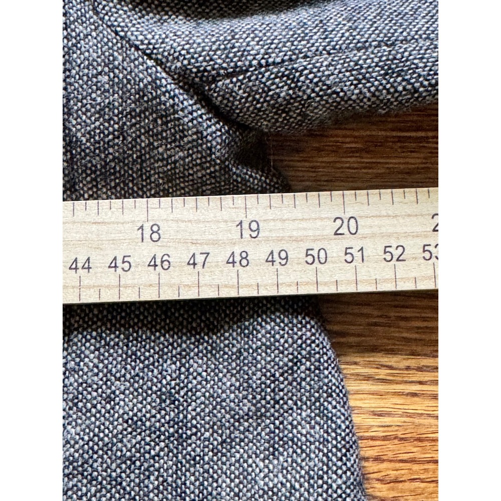 Womens Grey Herringbone Longline Pea Coat Button Front Jacket Grey - Picture 15 of 16